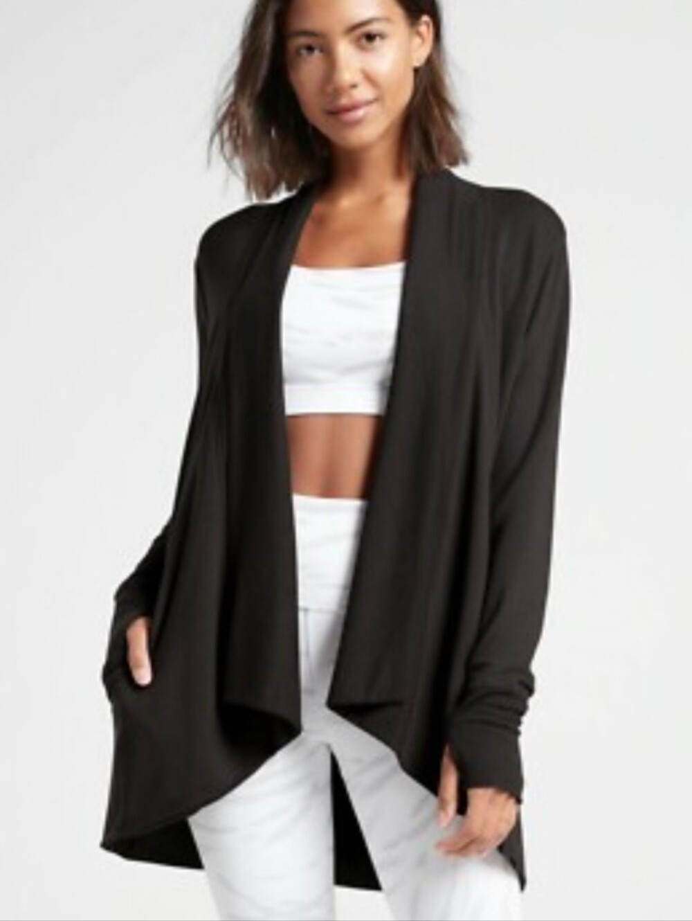 Athleta Pranayama Wrap Cardigan Black Size 1X